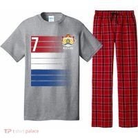 Nederland Number 7 Flag Logo Pajama Set thumb 0