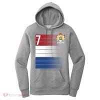 Nederland Number 7 Flag Logo Women's Hoodie thumb 0