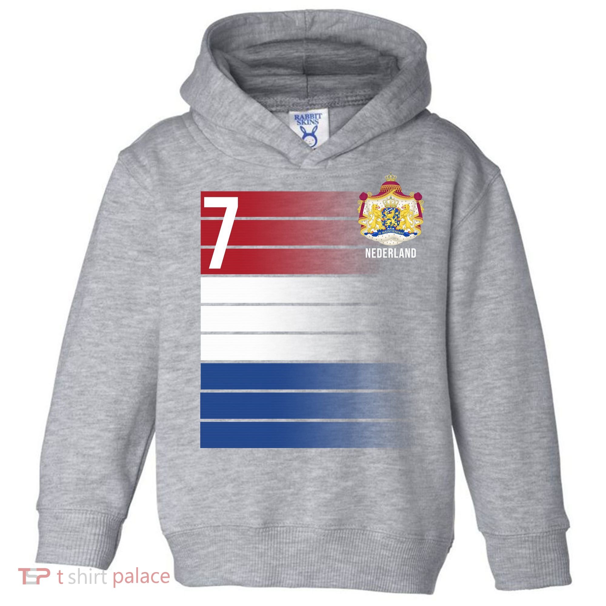 Nederland Number 7 Flag Logo Toddler Hoodie