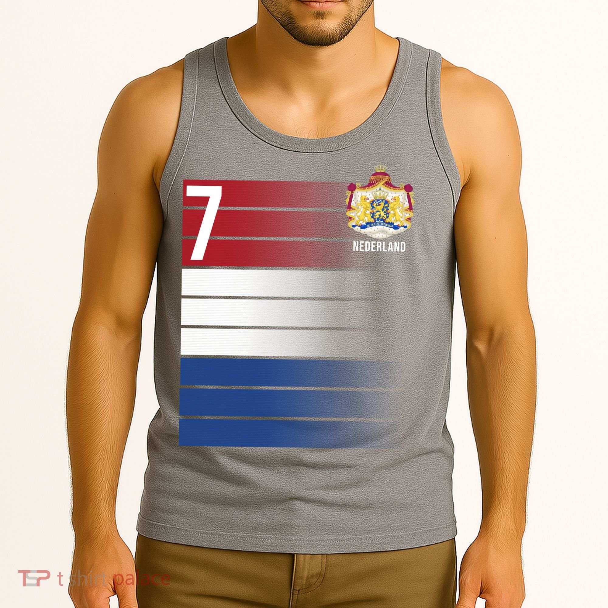 Nederland Number 7 Flag Logo Tank Top