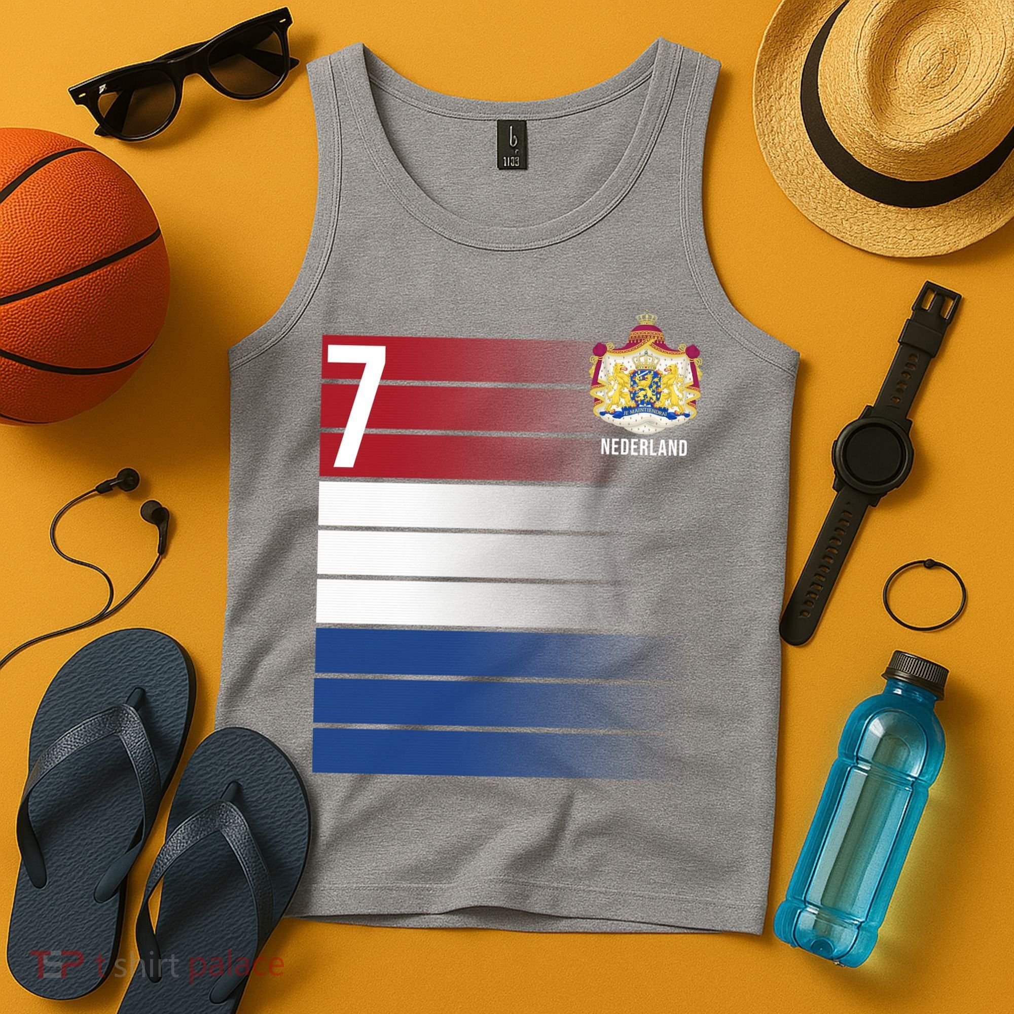 Nederland Number 7 Flag Logo Tank Top