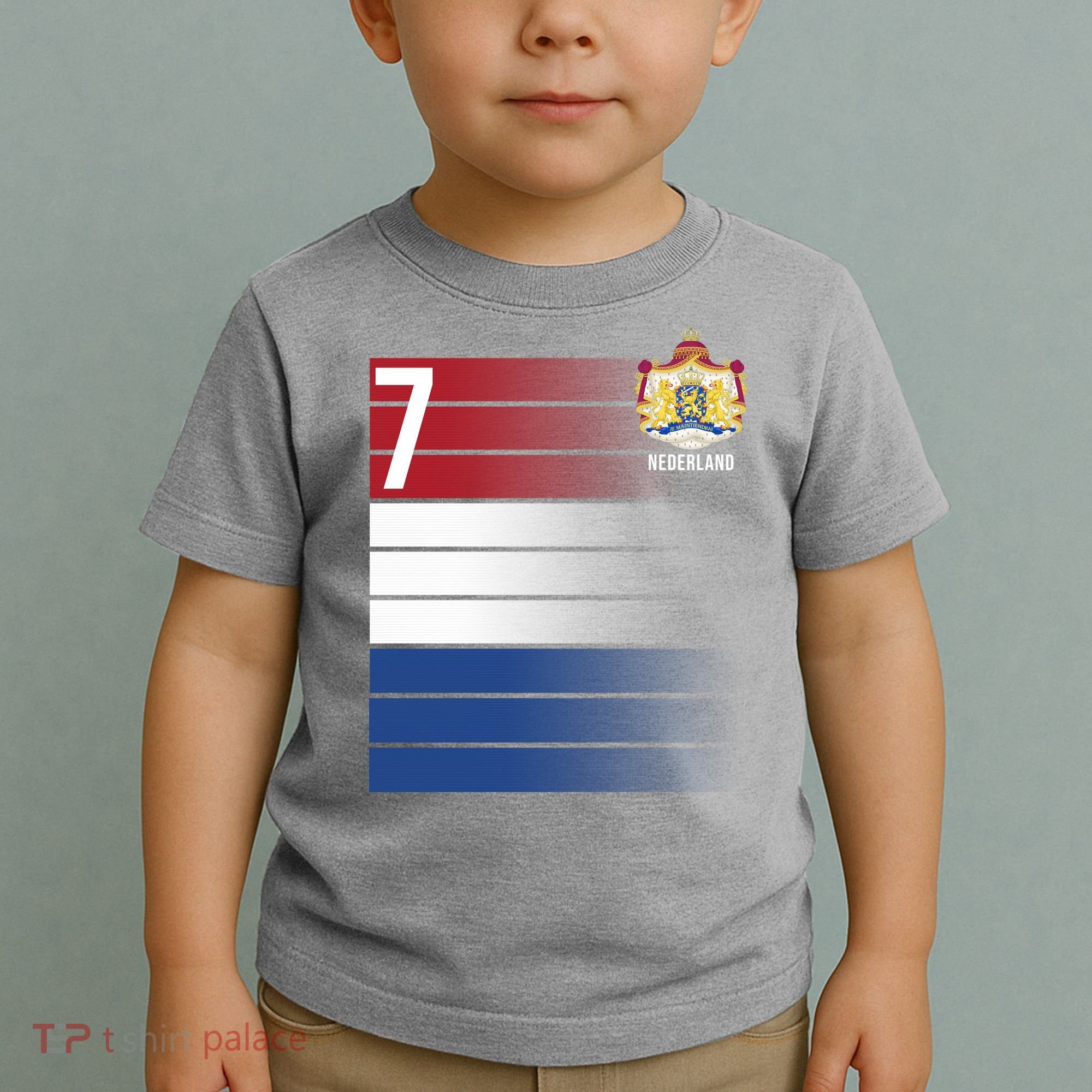 Nederland Number 7 Flag Logo Toddler T-Shirt