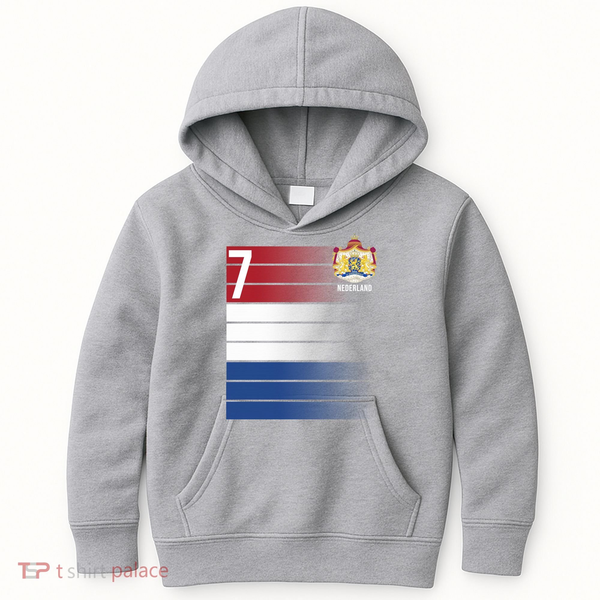 Nederland Number 7 Flag Logo Kids Hoodie