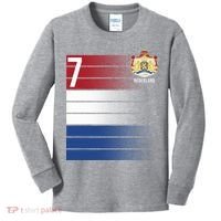 Nederland Number 7 Flag Logo Kids Long Sleeve Shirt thumb 0