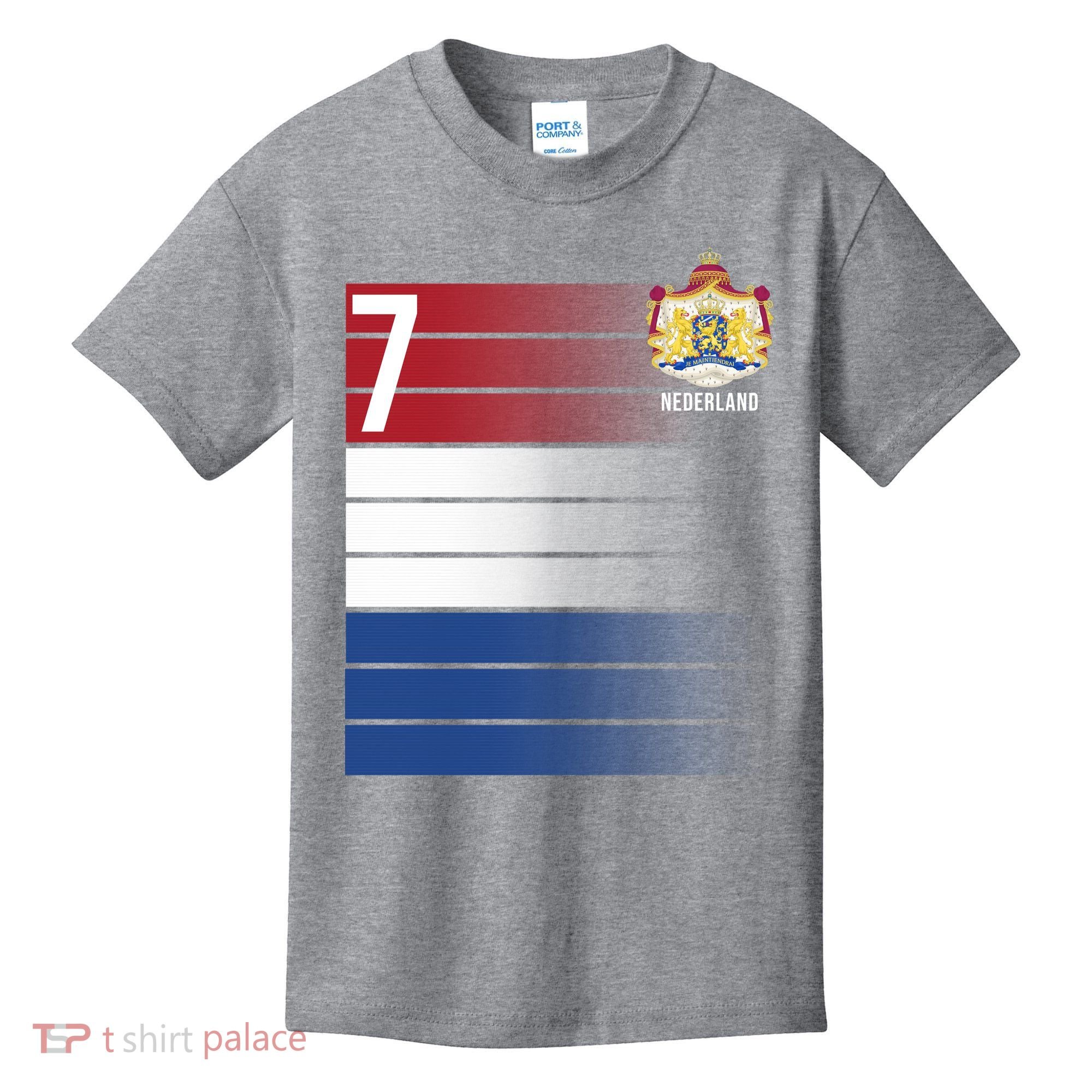 Nederland Number 7 Flag Logo Kids T-Shirt