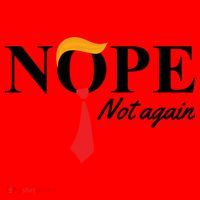 Nope Not Again Donald Trump Funny Santa Hat thumb 1