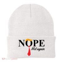 Nope Not Again Donald Trump Funny Beanie thumb 0