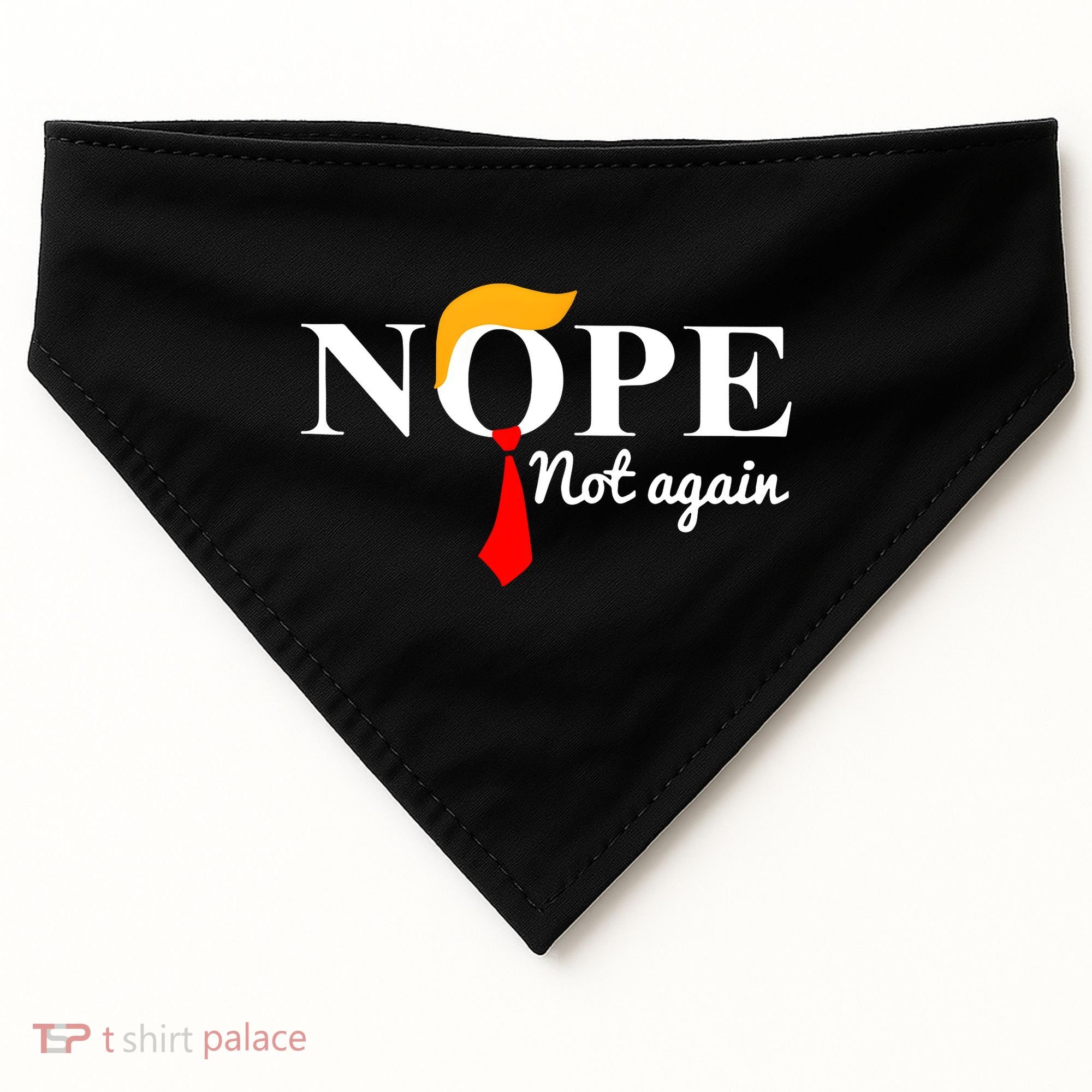 Nope Not Again Funny Trump USA-Made Doggie Bandana