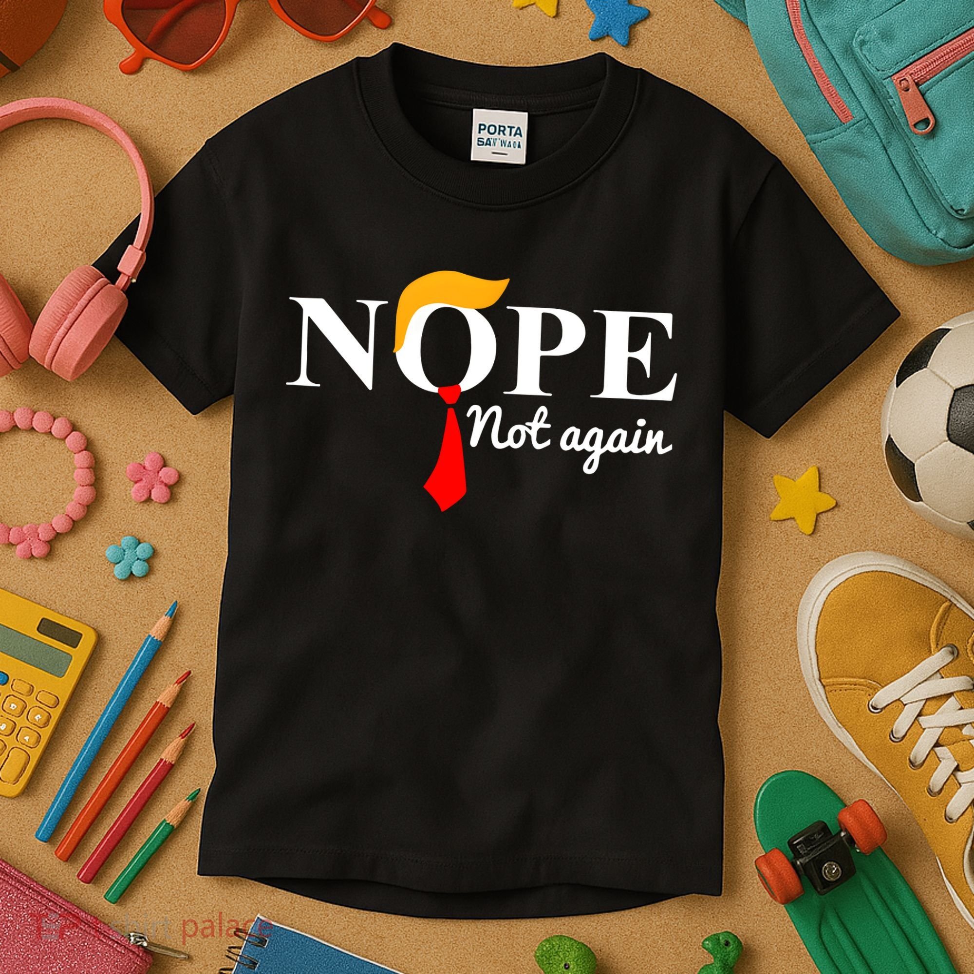Nope Not Again Funny Trump Kids T-Shirt