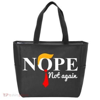 Nope Not Again Funny Trump Tote Bag