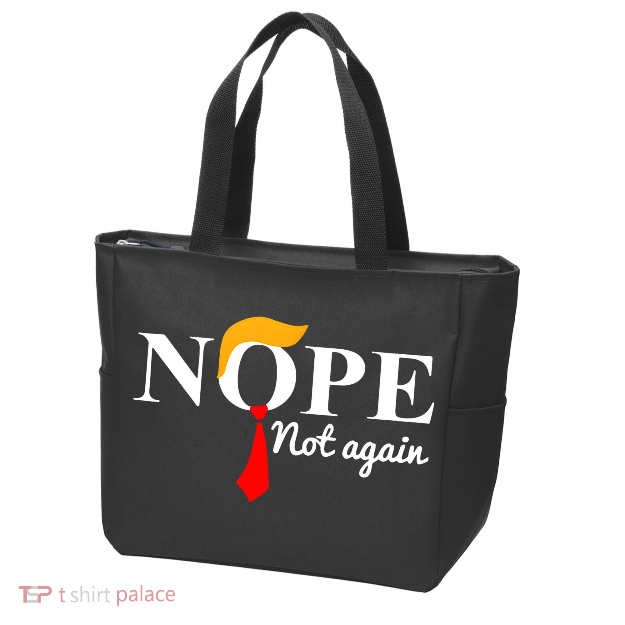 Nope Not Again Funny Trump Tote Bag