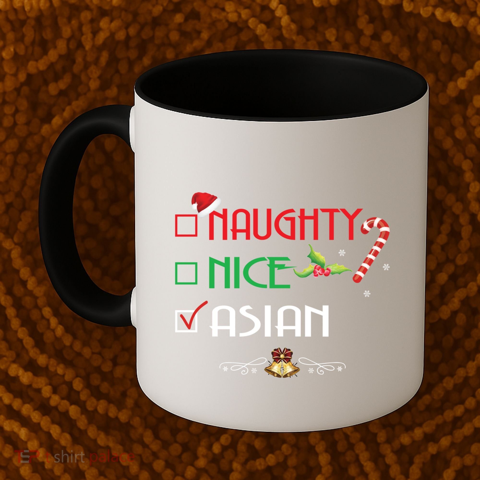 Nice Naughty Asian Gift Group Matching Christmas Xmas Gift Coffee Mug