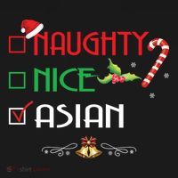 Nice Naughty Asian Gift Group Matching Christmas Xmas Gift Women's Hoodie thumb 2