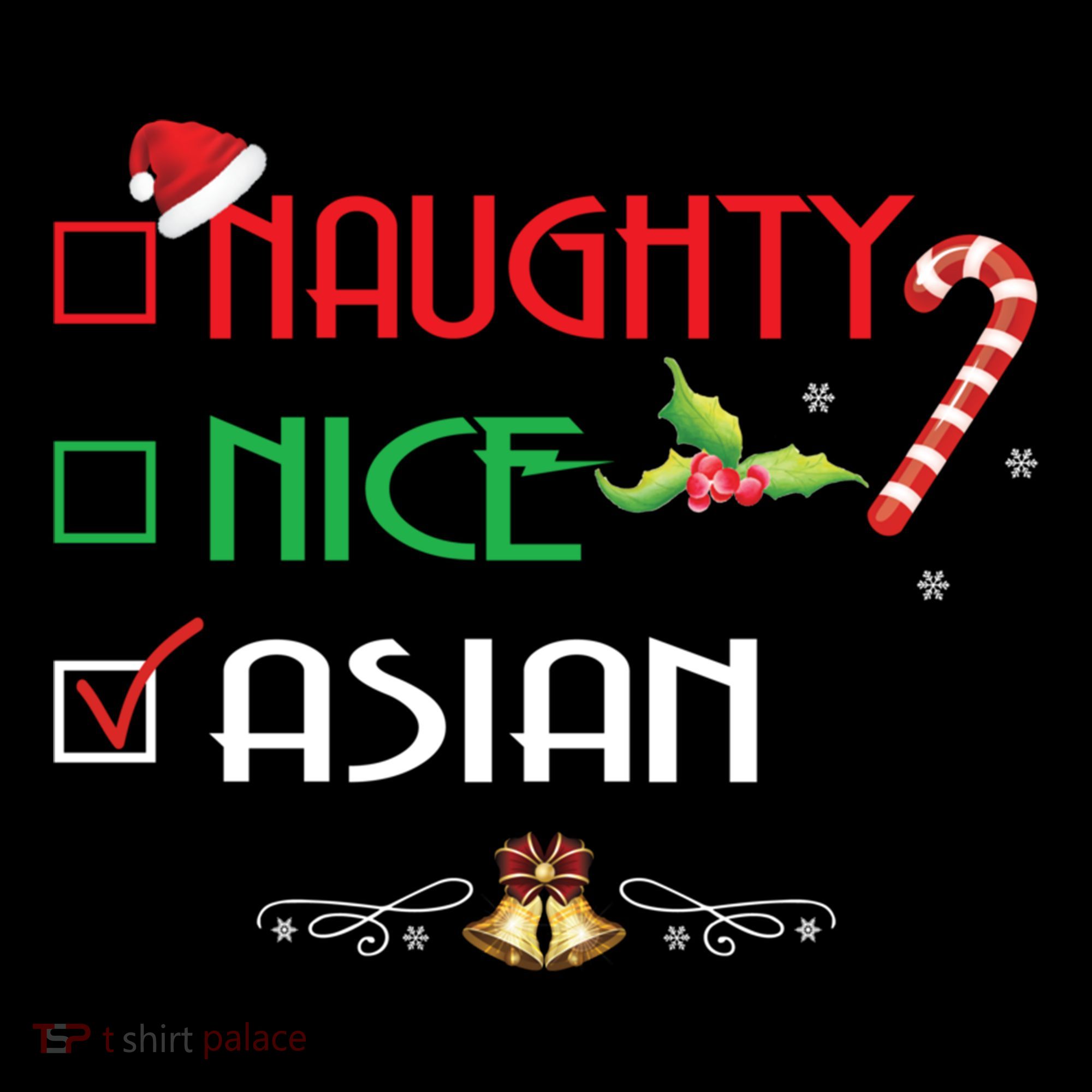 Nice Naughty Asian Gift Group Matching Christmas Xmas Gift Women's Hoodie