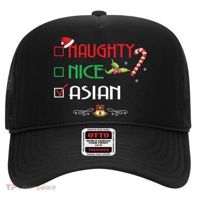 Nice Naughty Asian Gift Group Matching Christmas Xmas Gift Hat
