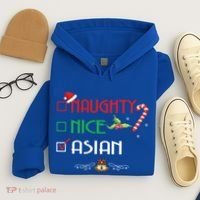 Nice Naughty Asian Gift Group Matching Christmas Xmas Gift Hoodie thumb 4