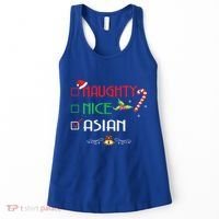 Nice Naughty Asian Gift Group Matching Christmas Xmas Gift Women's Tank Top thumb 0