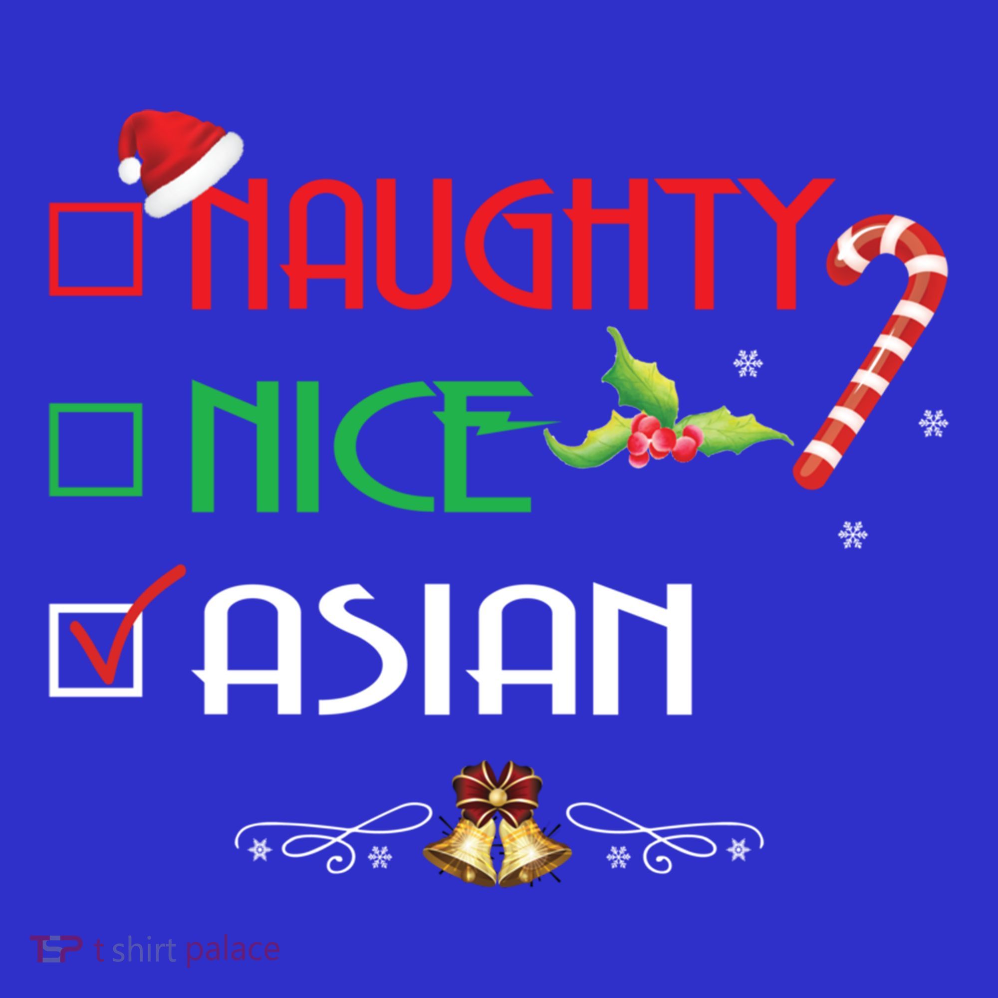 Nice Naughty Asian Gift Group Matching Christmas Xmas Gift Women's Tank Top