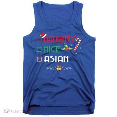 Nice Naughty Asian Gift Group Matching Christmas Xmas Gift Tank Top
