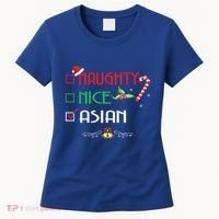 Nice Naughty Asian Gift Group Matching Christmas Xmas Gift Women's T-Shirt thumb 0