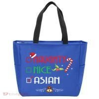 Nice Naughty Asian Gift Group Matching Christmas Xmas Gift Tote Bag thumb 0