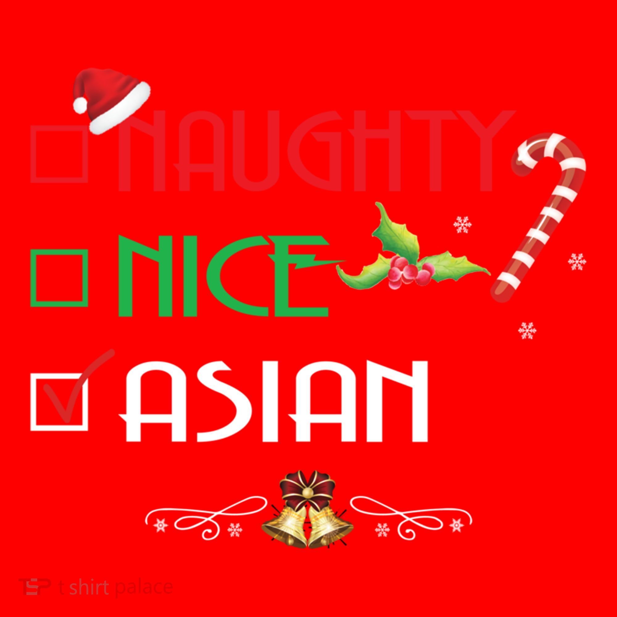 Nice Naughty Asian Gift Group Matching Christmas Xmas Gift Santa Hat