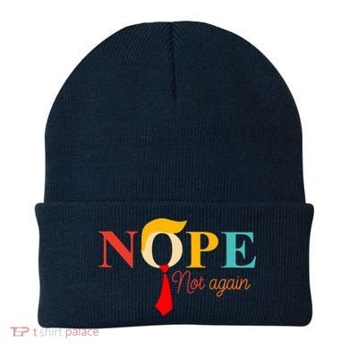 Nope Not Again Funny Trump Beanie