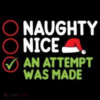 Naughty Nice An Attempt Was Made Funny Christmas Coffee Mug thumb 5