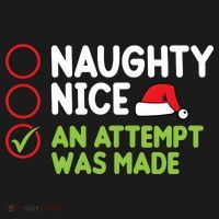 Naughty Nice An Attempt Was Made Funny Christmas Women's Hoodie thumb 2