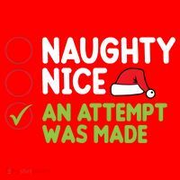 Naughty Nice An Attempt Was Made Funny Christmas Women's Tank Top thumb 5