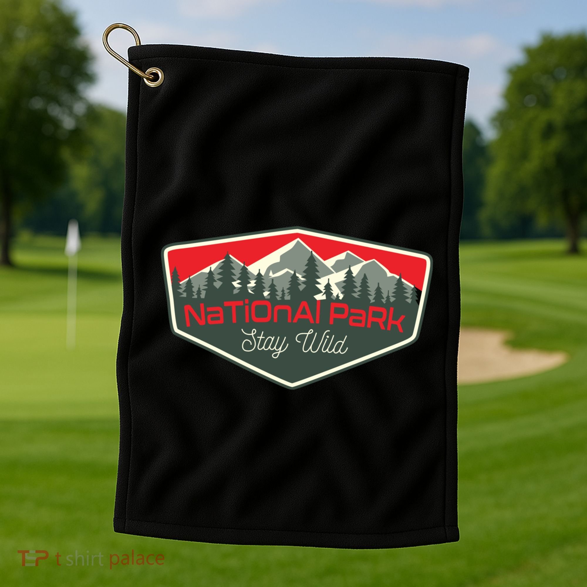 National Park Yellowstone Golf Towel