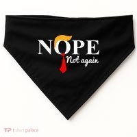 Nope Not Again Funny Trump USA-Made Doggie Bandana thumb 0