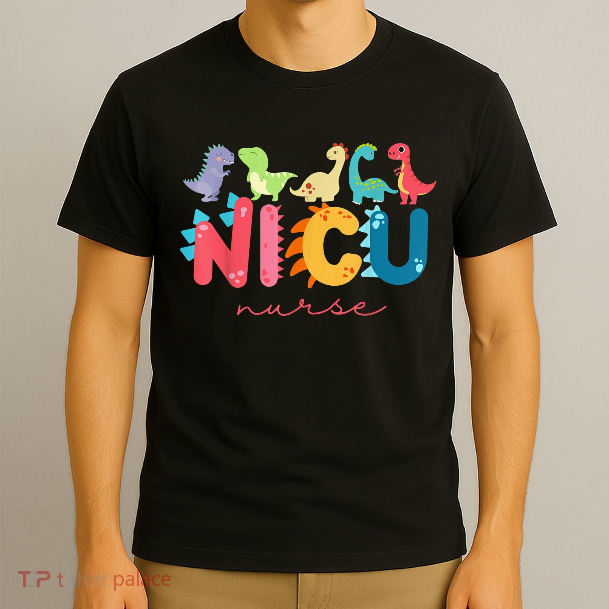 NICU Nurse Animal Nurse Appreciation Nicu Nurse Dinosaur T-Shirt