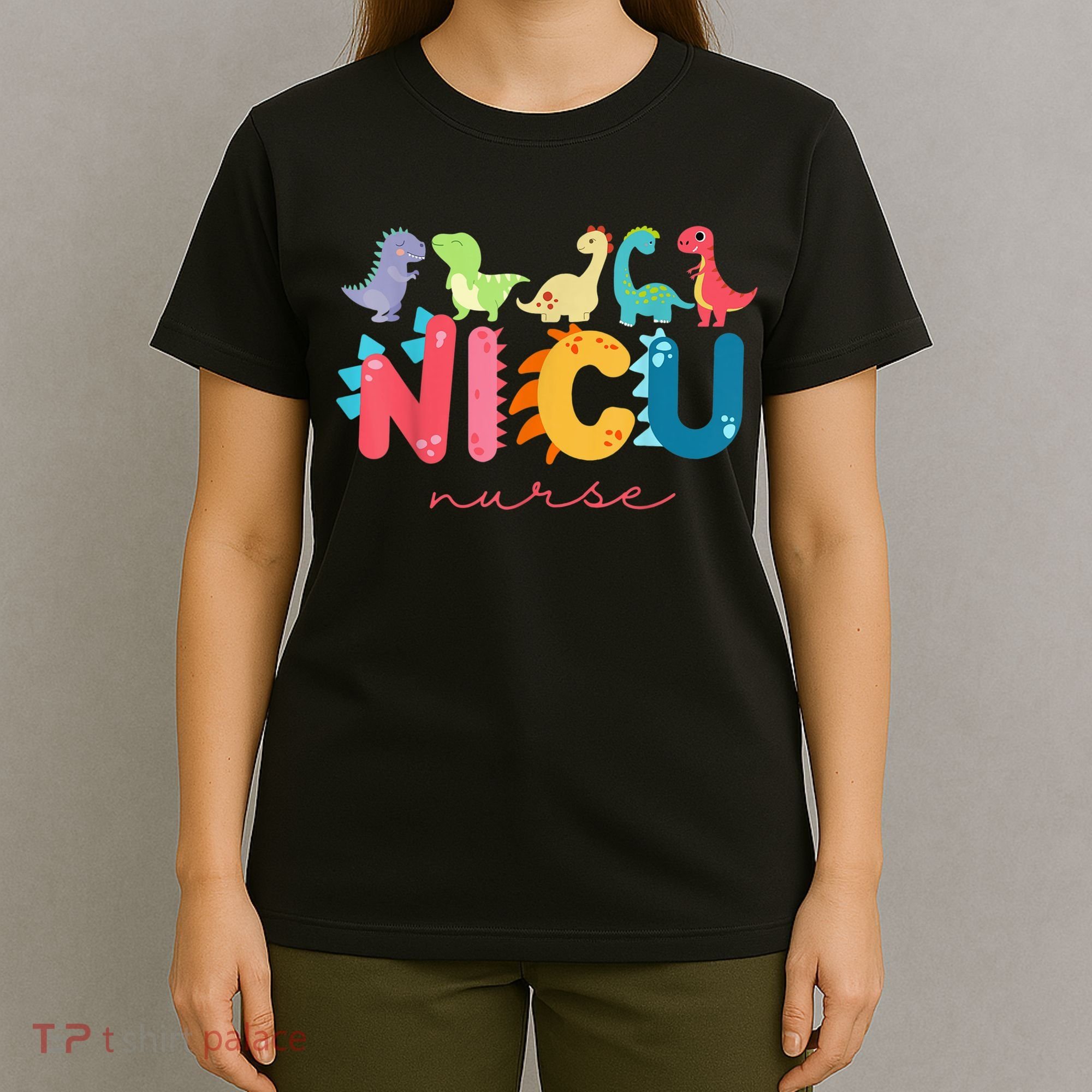 NICU Nurse Animal Nurse Appreciation Nicu Nurse Dinosaur T-Shirt