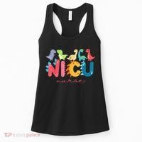 NICU Nurse Animal Nurse Appreciation Nicu Nurse Dinosaur Women's Tank Top thumb 0