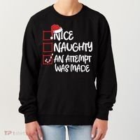 Nice Naughty An Attempt Was Made Christmas List Women's Sweatshirt thumb 0