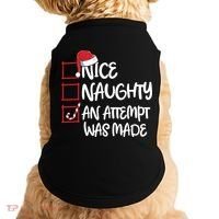 Nice Naughty An Attempt Was Made Christmas List Doggie Tank thumb 0