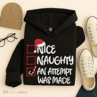 Nice Naughty An Attempt Was Made Christmas List Hoodie thumb 4