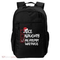 Nice Naughty An Attempt Was Made Christmas List Backpack thumb 0