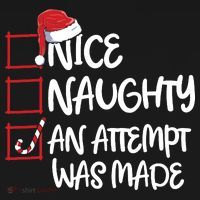 Nice Naughty An Attempt Was Made Christmas List Mousepad thumb 1
