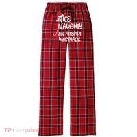 Nice Naughty An Attempt Was Made Christmas List Women's Flannel Plaid Pajama Pants thumb 0