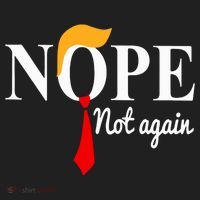Nope Not Again Funny Trump Beanie thumb 2