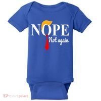 Nope Not Again Funny Trump Baby Bodysuit thumb 0