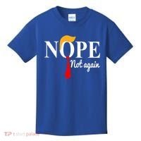 Nope Not Again Funny Trump Kids T-Shirt thumb 0