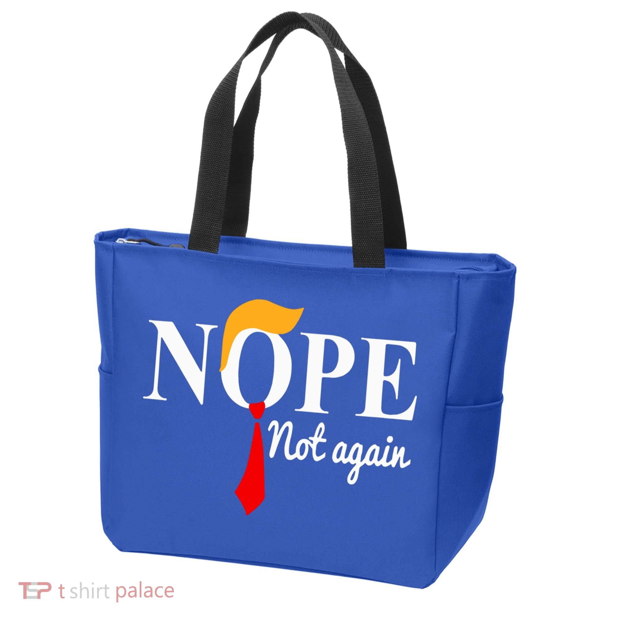 Nope Not Again Funny Trump Tote Bag