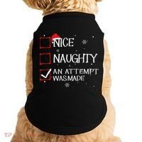 Nice Naughty An Attempt Was Made Christmas List Doggie Tank thumb 0