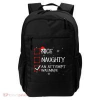 Nice Naughty An Attempt Was Made Christmas List Backpack thumb 0