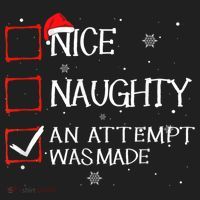 Nice Naughty An Attempt Was Made Christmas List Beanie thumb 2