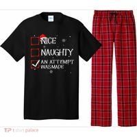 Nice Naughty An Attempt Was Made Christmas List Pajama Set thumb 0