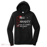 Nice Naughty An Attempt Was Made Christmas List Women's Hoodie thumb 0